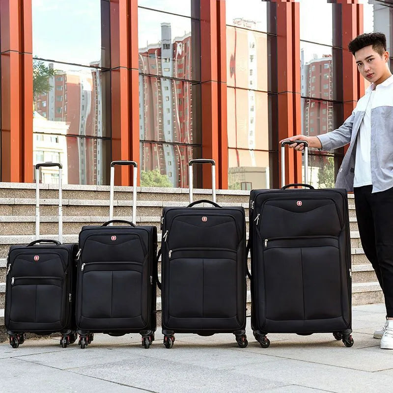 20"24"28"32" Inch Expandable Oxford Waterproof Travel Suitcase Soft Large Trolley Rolling Luggage Bag On Wheels  -  GeraldBlack.com