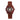 Creative Eye Shape Women Simple Wood Leather Band Quartz Wrist Watch  -  GeraldBlack.com
