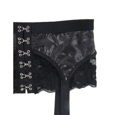 Gater Belt Sexy Women Waist Belt for Stockings Black Garter Belt Suspender Latex Lingerie Garter  -  GeraldBlack.com