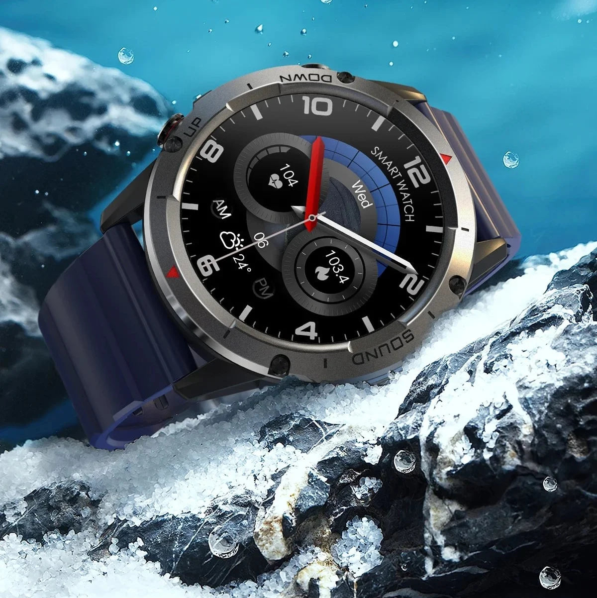 Men Bluetooth Call IP68 Waterproof fitness Modes Health Custom Dial Sport smartwatch women For Android iOS  -  GeraldBlack.com