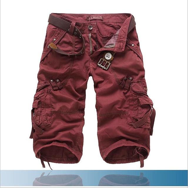Men's Red Plus Size Brand Summer Loose Cargo Shorts on Clearance  -  GeraldBlack.com