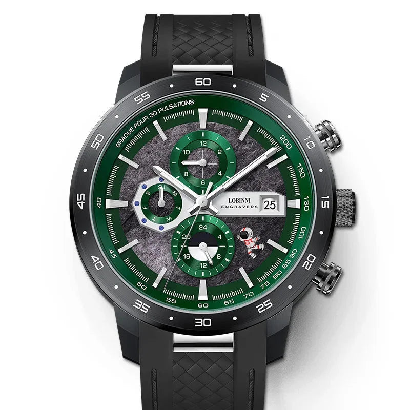 Men's Sports Mechanical Sapphire Stainless Steel 50m Waterproof Luminous Clock Watches  -  GeraldBlack.com