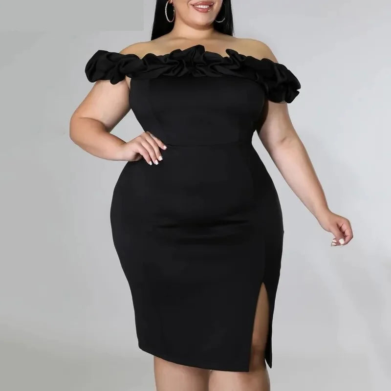 Women's Summer Formal Ruffle Off-Shoulder Backless Bodycon Dress GeraldBlack.com Women's Summer Formal Ruffle Off-Shoulder Backless Bodycon Dress GeraldBlack.com