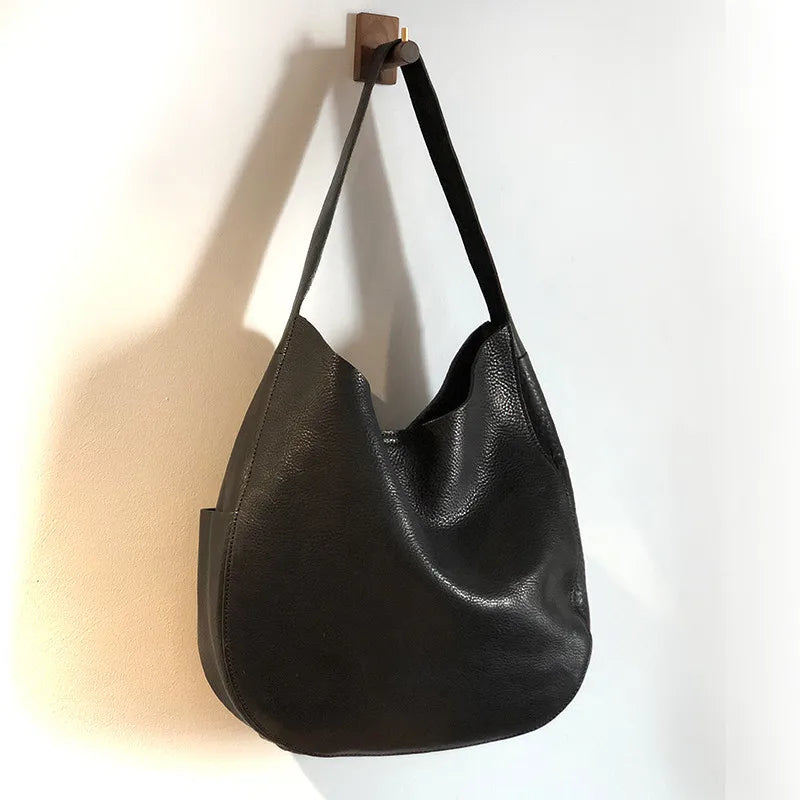 Simple vintage genuine leather women outdoor designer luxury wrist shoulder bag  -  GeraldBlack.com