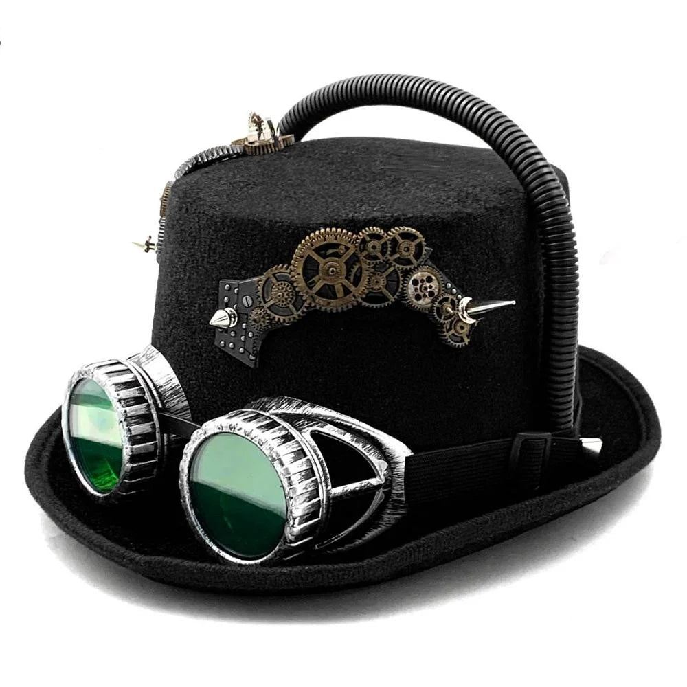 Steampunk Vintage Gears Cospaly Party Mens Top Hat Cap  -  GeraldBlack.com