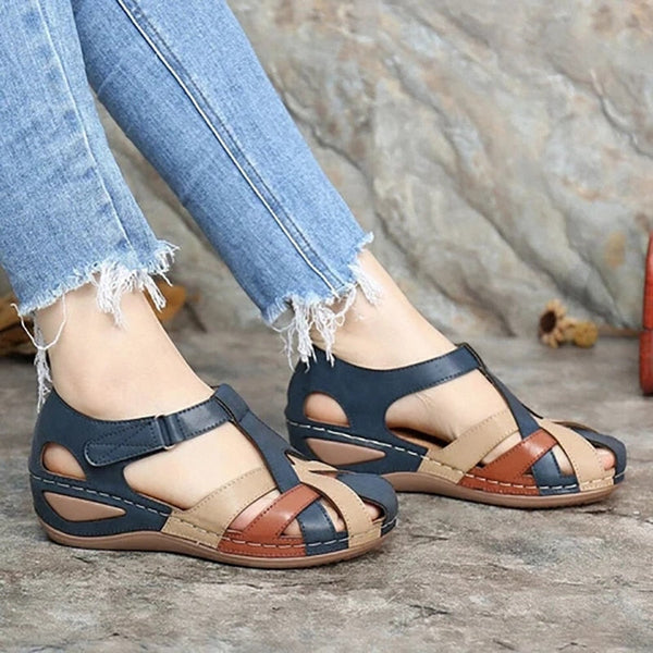 Women Waterproof Slip On Round Casual Comfort Outdoor Fashion Sandals Shoes Plus Size  -  GeraldBlack.com