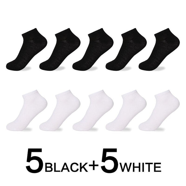 10 Pairs Girl's Solid Pattern Low Cut Stretch Cuffs Ankle Socks  -  GeraldBlack.com
