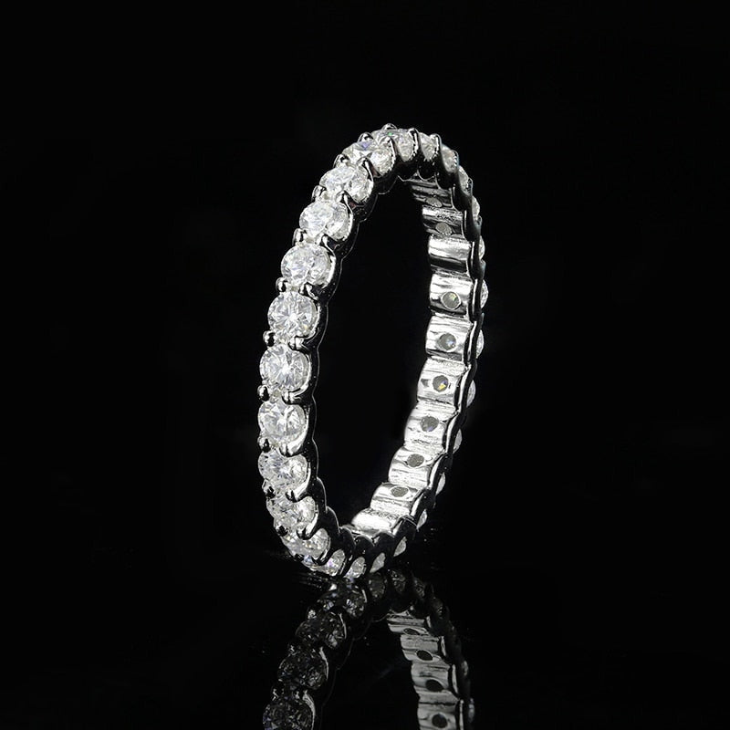 10k 14k 18k 2mm Yellow VVS Round Moissanite Full Eternity Ring for Women  -  GeraldBlack.com