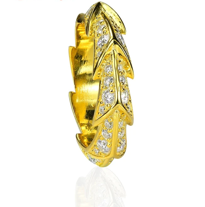 925 Silver Hot Wheels Snake Ring 18k Gold Plated Ring for Men Women  -  GeraldBlack.com