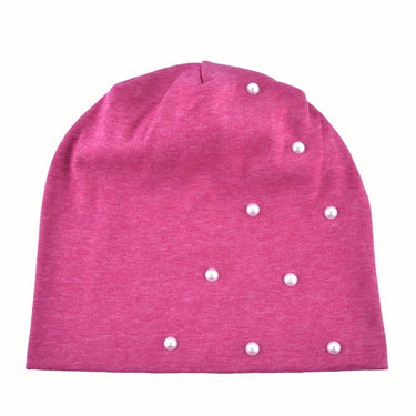 Autumn Fashion Cotton Pearl Knitted Beanie Caps for Men and Women  -  GeraldBlack.com