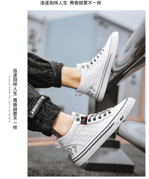 Black Plaid High Top Artificial Leather Casual Summer Breathable Daily Footwear  -  GeraldBlack.com