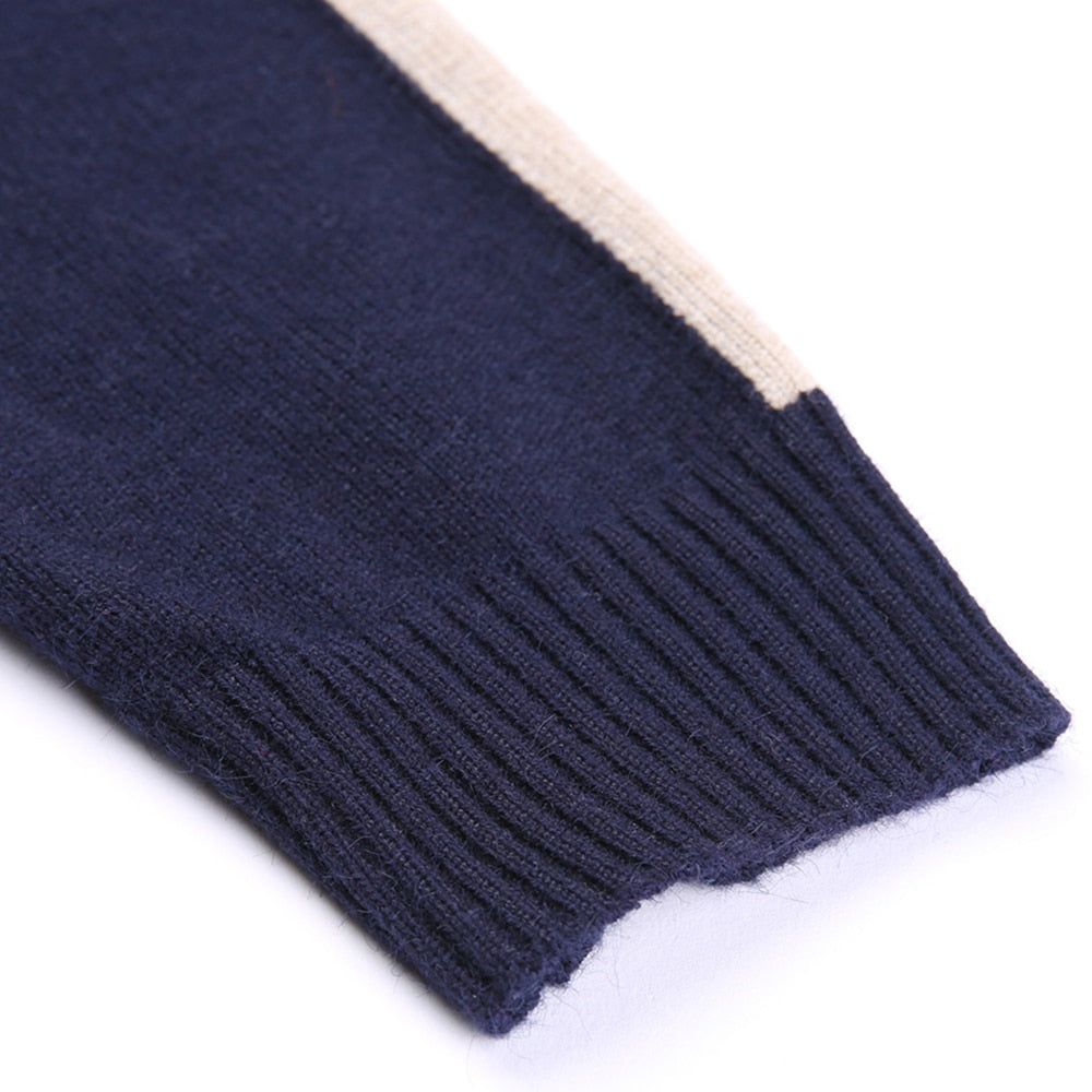 Blue 2 Color Casual Thick Warm Winter Men's Luxury Knitted Pullover Sweater Wear Jersey Fashions 71819  -  GeraldBlack.com