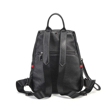 Fashion Casual Black Red Brown Green Genuine Leather Women Backpack Real Skin Female Girl Travel - SolaceConnect.com