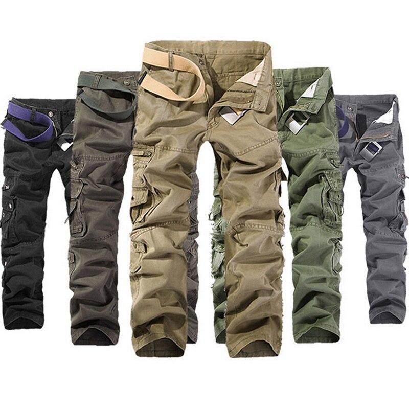 Casual Unisex Cotton Straight Loose Military Tactical Cargo Pants Trousers  -  GeraldBlack.com