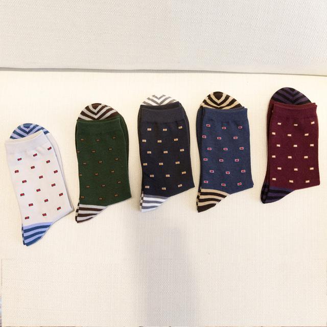 Colorful Cotton Jacquard Art Long Happy Fashion Socks for Men - SolaceConnect.com