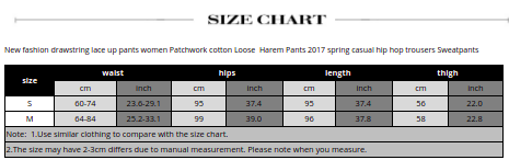 Fashion Cotton Drawstring Lace Up Loose Patchworked Harem Pants for Women  -  GeraldBlack.com