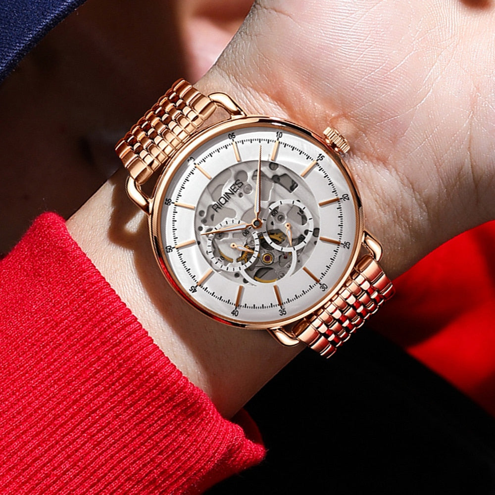 Men's Fashion Rose Gold Stainless Steel Luminous Automatic Wrist Watch GeraldBlack.com Men's Fashion Rose Gold Stainless Steel Luminous Automatic Wrist Watch GeraldBlack.com