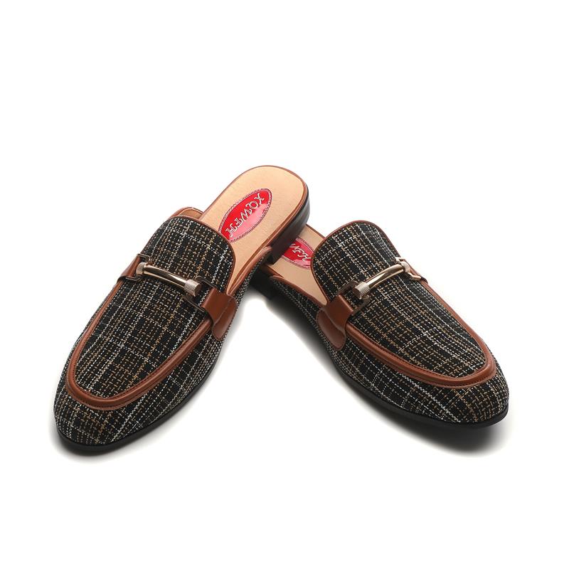 Gree Cloth Outdoor Men's Slippers Backless Slip-On Flat Sandals  -  GeraldBlack.com