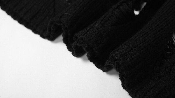 Hollow Sexy Shirts Women Y2K Navel See Through Crochet Loose Wild Crop Top Round Neck Long Sleeve Trend Streetwear  -  GeraldBlack.com
