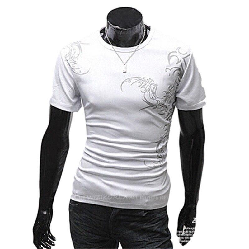 Hot Fashion Novelty Dragon Printed Tatoo O Neck T-Shirts Tees for Men  -  GeraldBlack.com