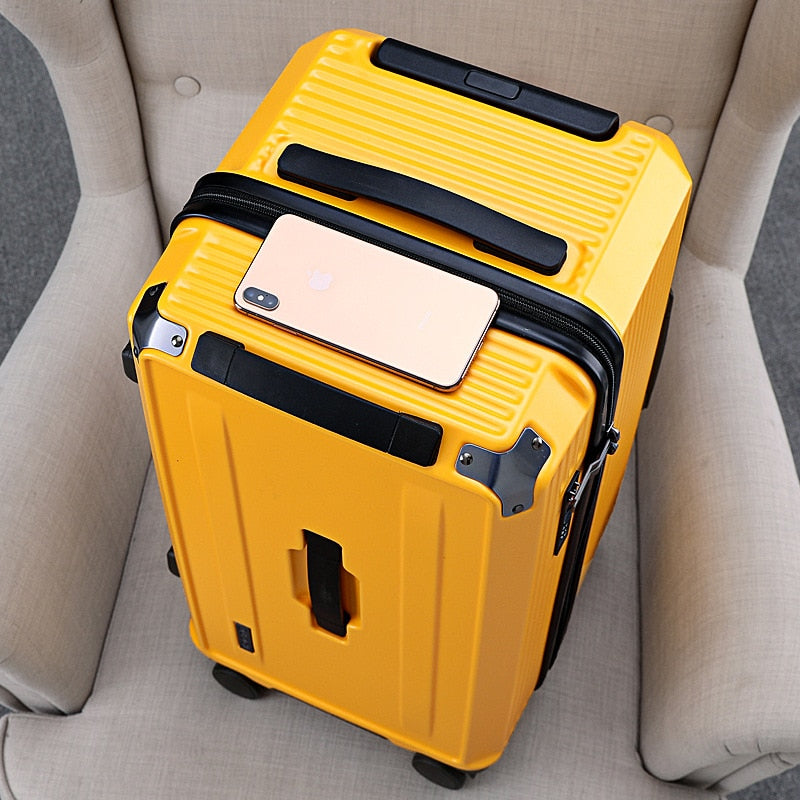 Men and Women Fashion Mute Brake Luggage Large Travel Trolley Suitcase  -  GeraldBlack.com