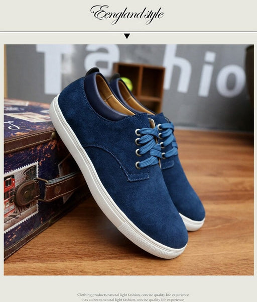 Men's Autumn and Winter Leather Suede Breathable Casual Canvas Shoes  -  GeraldBlack.com