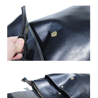 Men's Casual Retro Genuine Leather Large-capacity Laptop Backpacks  -  GeraldBlack.com