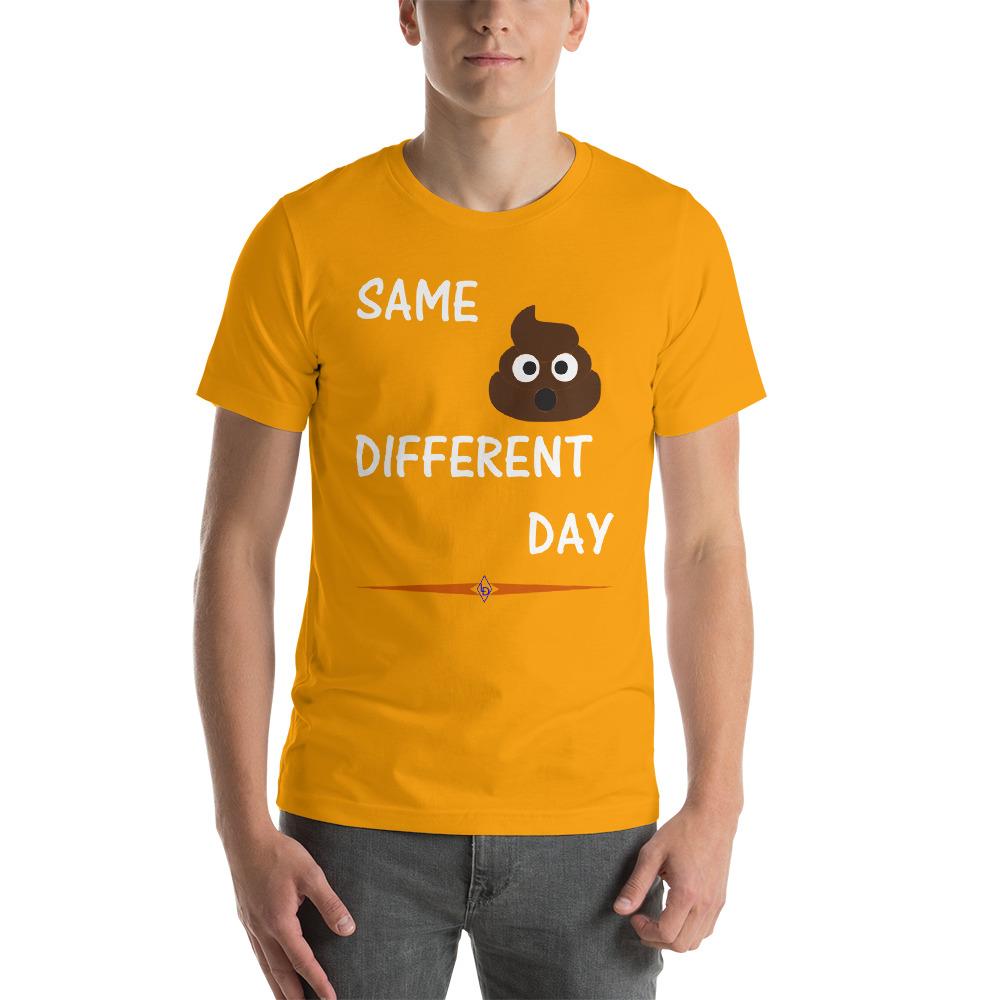 Same Crap Different Day" Short-Sleeved Unisex Cotton T-Shirt - SolaceConnect.com
