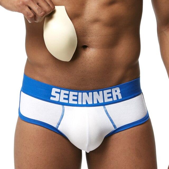 Sexy Men's Push up Breathable Cotton Enhancing Padded Trunk Briefs - SolaceConnect.com