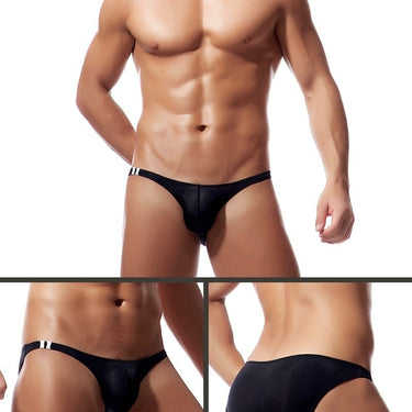 Sexy Men's Soft Breathable Silk Transparent Jockstrap Briefs Underwear - SolaceConnect.com