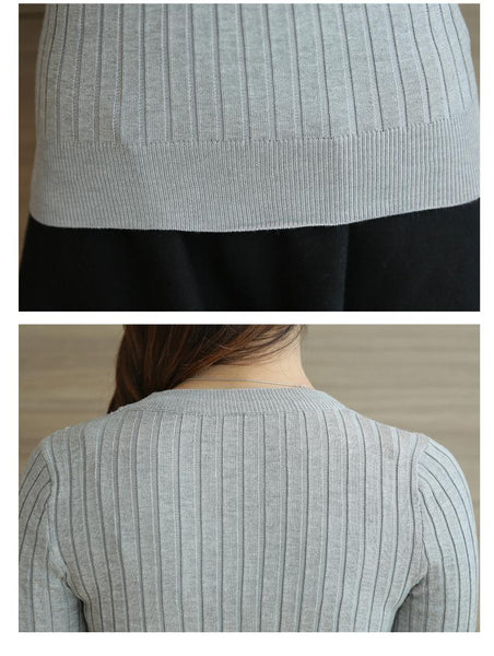 Sexy Slim Women's Fashion High Elastic Solid Turtleneck Winter Sweater - SolaceConnect.com