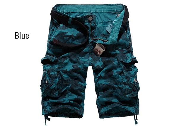 Summer Casual Men's Military Camouflage Loose Cargo Shorts Pants - SolaceConnect.com