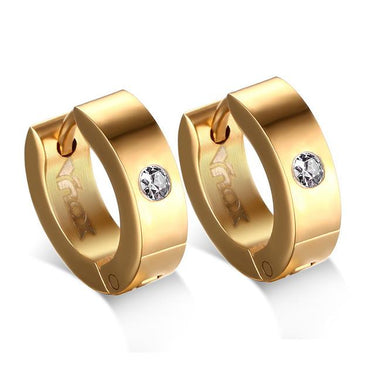 Unisex Stainless Steel Ear Hoop Earrings Cuff Brincos Huggie Jewelry - SolaceConnect.com