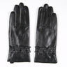 Winter Real Leather Gloves for Women Black Genuine Goatskin Fleece Lining Warm Mittens GSL087  -  GeraldBlack.com