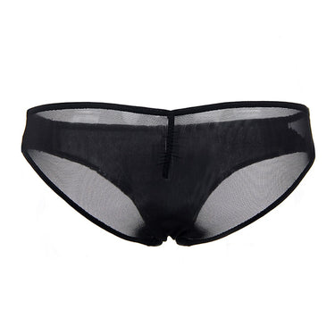 Women Panties Black Leather Lace Patchwork Briefs Plus Size Sexy Low Waist Zipper Underwear Breathable Sheer Knickers  -  GeraldBlack.com