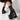 Women Punk Goth Trendy Luxury Metal Buckle Lace UP High Heels Platform Shoes Cool Fashion Motorcycle Boots  -  GeraldBlack.com