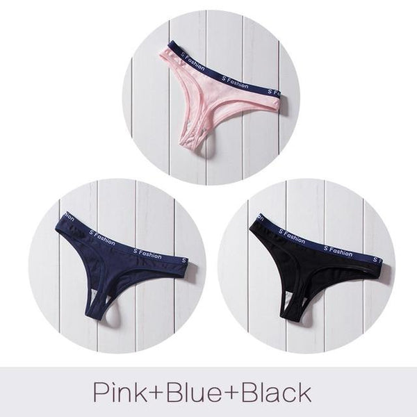Women's Cotton Seamless Low Rise Waist Seamless G-String Panties - SolaceConnect.com