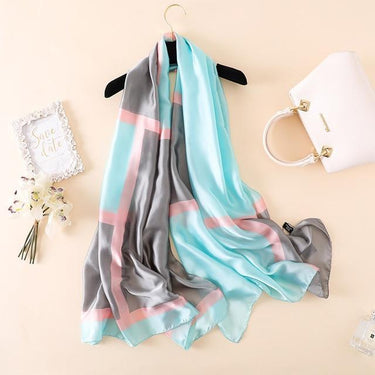Women's Designer Summer Silk Scarf Plus Size Luxury Beach Wrap Shawl - SolaceConnect.com