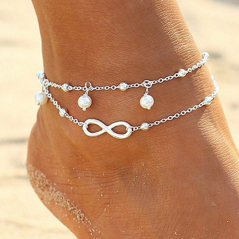 Women's Fashion On The Leg Exquisite Imitation Pearl Barefoot Anklets  -  GeraldBlack.com