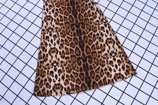 Women's Leopard Print Sexy Winter Autumn Streetwear High Waist Flare Pants - SolaceConnect.com
