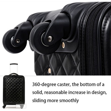Women's Retro Spinner Luggage Travel Spinner Trolley Suitcase  -  GeraldBlack.com