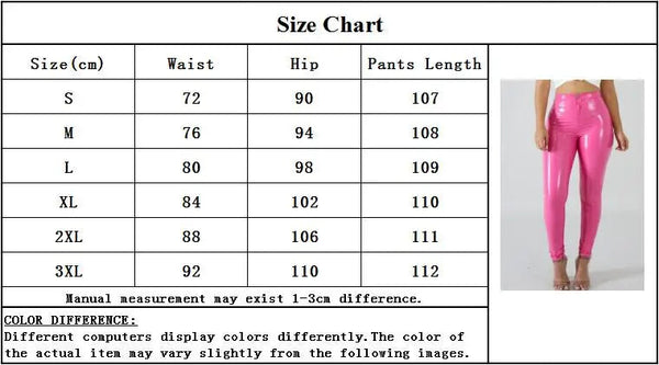10 Colors Plus Size Leather Shiny Skinny High Waist Ruched Sweatpants Pencil Trousers  -  GeraldBlack.com