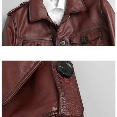100% Cowhide Genuine Leather Men Motorcycle Trendy Hunting Street Jacket  -  GeraldBlack.com