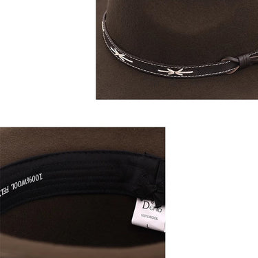 100% Wool Waterproof Wrinkle-proof Soft Calf Felt Essentials Western Style Fedora Hats  -  GeraldBlack.com