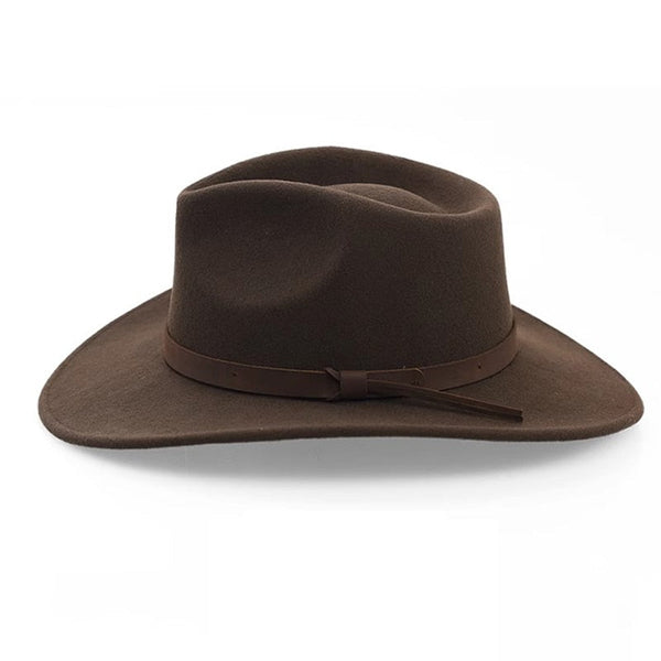 100% Wool Waterproof Wrinkle-proof Soft Calf Felt Essentials Western Style Fedora Hats  -  GeraldBlack.com
