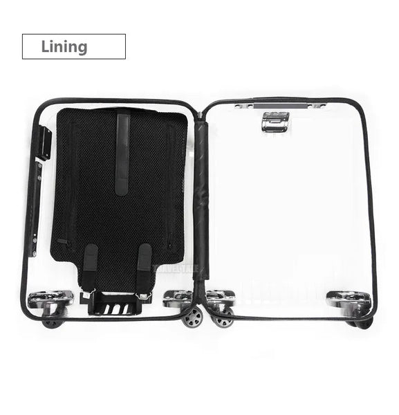20"22"24"26" Inch Transparent Trolley Bag Travel Suitcase Cabin Rolling Luggage On Wheels  -  GeraldBlack.com