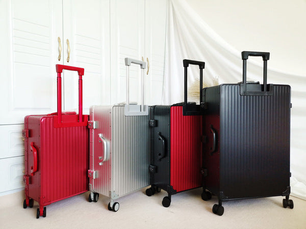 20"24"28" Inch 100% Aluminium Travel Suitcase Spinner Rolling Luggage Trolley Bag Cabin Check Size  -  GeraldBlack.com