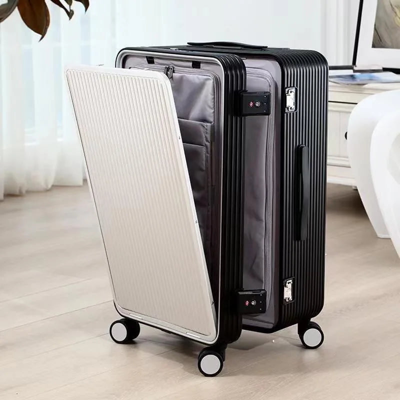 20"24"30" Inch 100% Aluminium Laptop Suitcase Spinner Rolling Luggage Trolley Bag Check In M Size  -  GeraldBlack.com