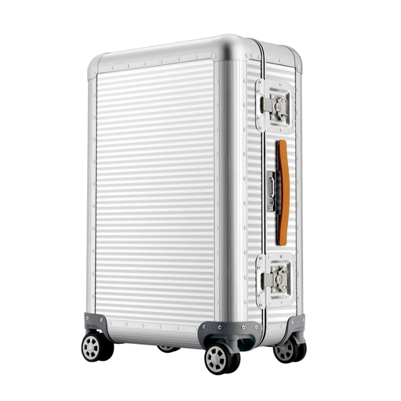 20" 26 inch 100% Aluminum Suitcase Spinner Hand Luggage Aluminium Travel Trolley Bags  -  GeraldBlack.com
