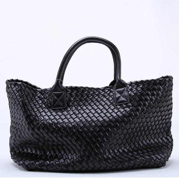 24 Colors Ladies Woven Leather Cross Stitch Hobo Large Casual Tote Handbags  -  GeraldBlack.com